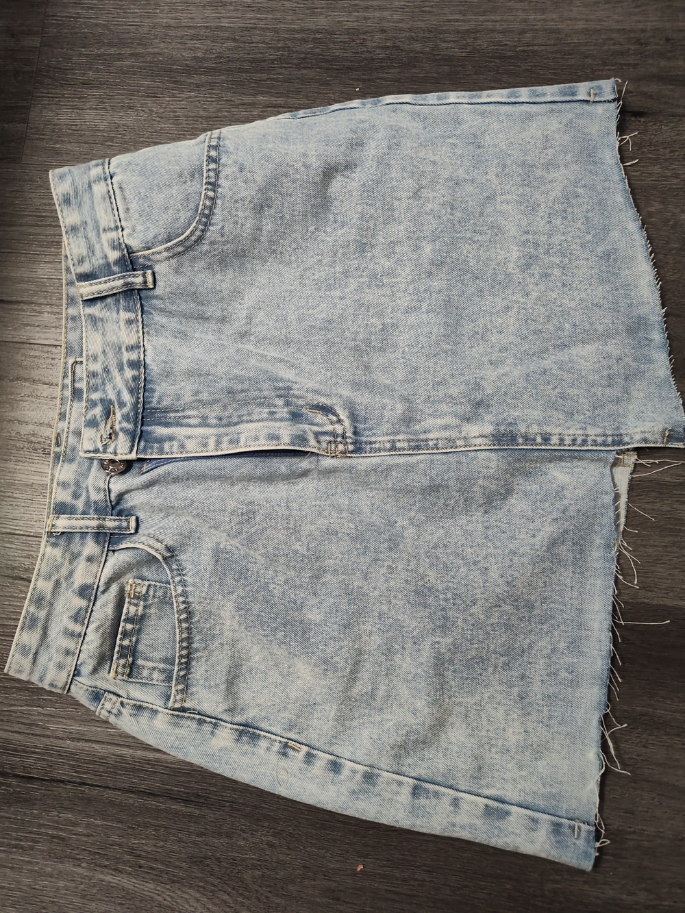 Shein women's denim jeans mini Skirt blue Size M (runs Smaller)